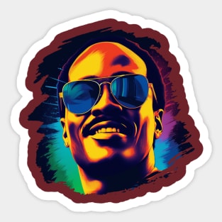 Stevie Wonder in Pop Art Glow Sticker